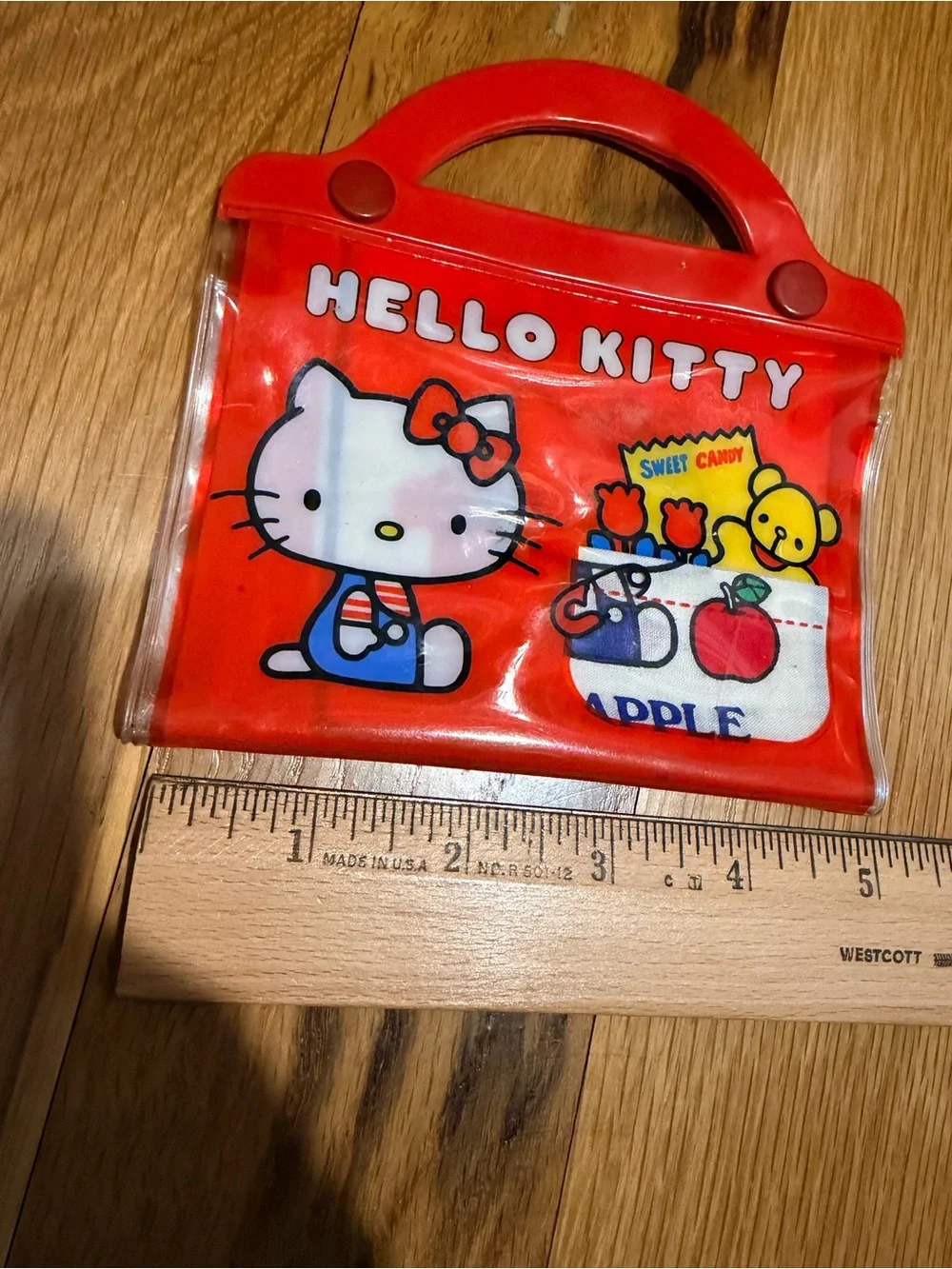 Vintage 1976 Sanrio Hello Kitty Handkerchief Tissue Case Set Made in Japan